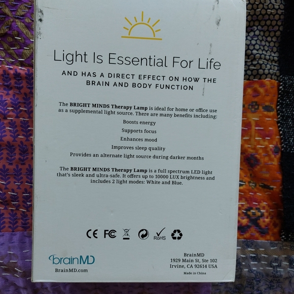 Bright Minds therapy lamp. Sleek, safe, supplemental Light source for healing! - Picture 5 of 5